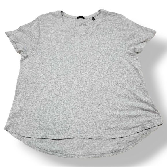 ATM Slub Jersey Boyfriend Crew Neck Tee in Heather Grey Size M/L - Picture 9 of 12